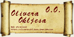 Olivera Oklješa vizit kartica